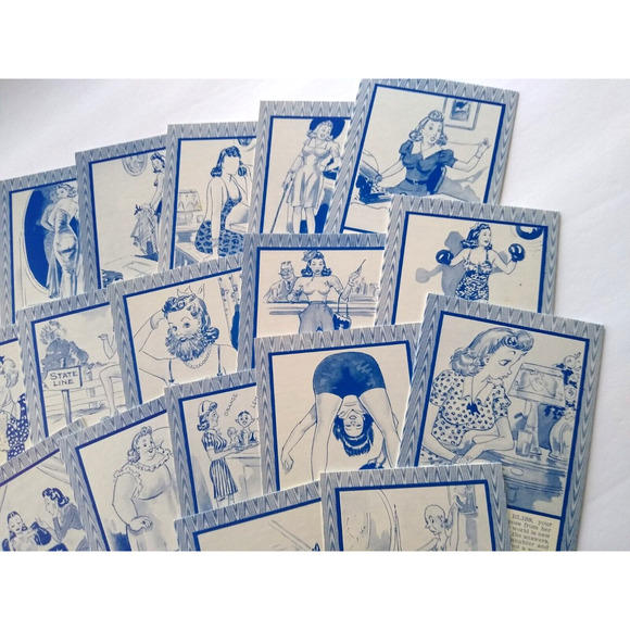 32 Blind Date Horoscope Penny Arcade Fortune Teller Cards Exhibit 1941 For Men - Picture 4 of 8